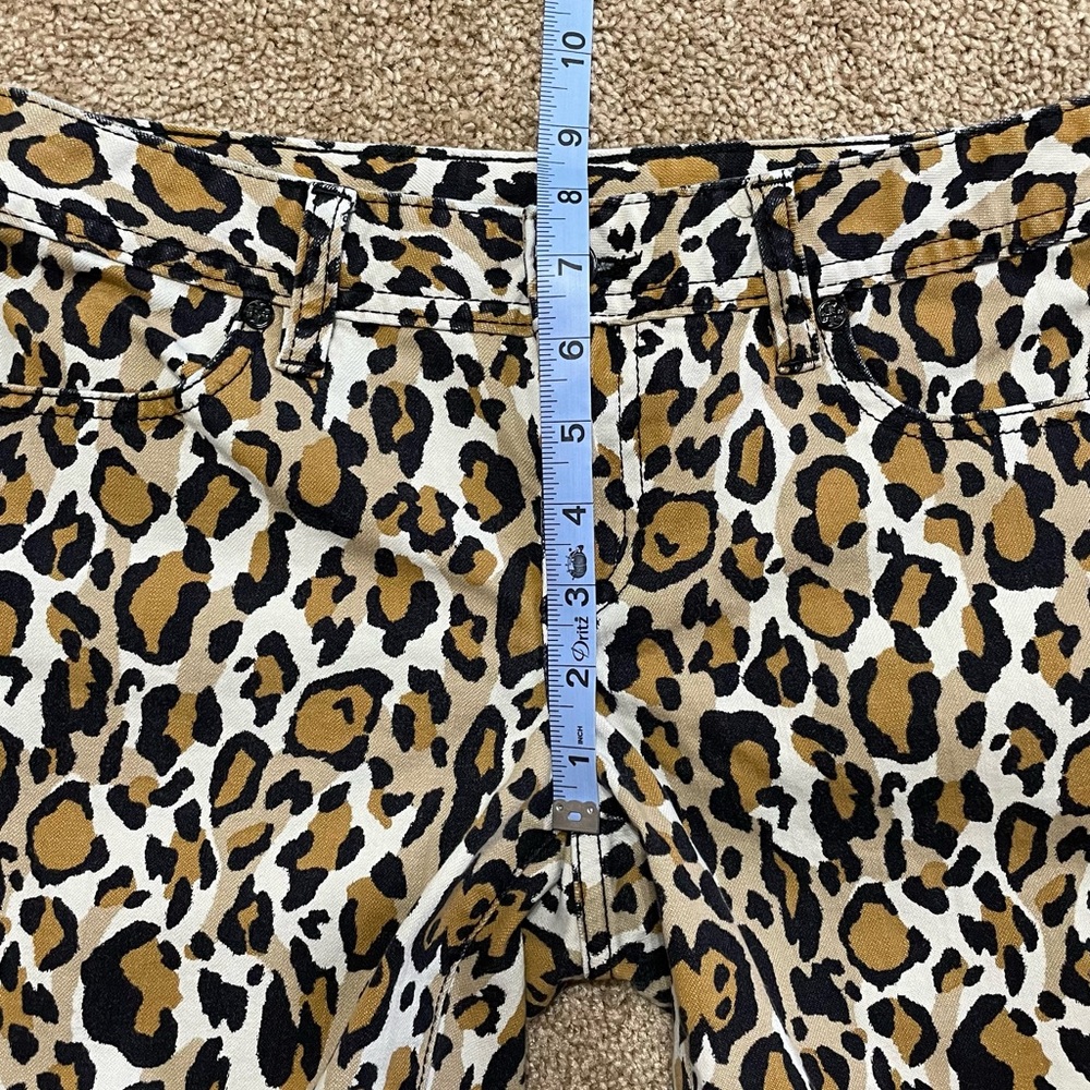Tory Burch Leopard Print Super Skinny Jeans Size 27 - Picture 10 of 11